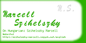marcell szihelszky business card